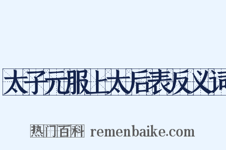 太子元服上太后表反义词是什么意思的图片